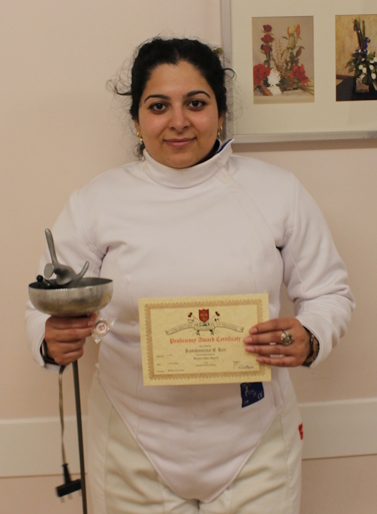 Nadia with her Award